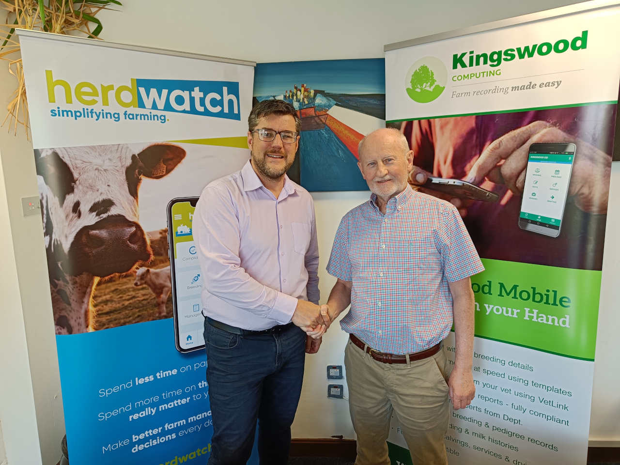 Herdwatch CEO and Co-founder Fabien Peyaud and Gerry Lynskey, Kingswood Founder